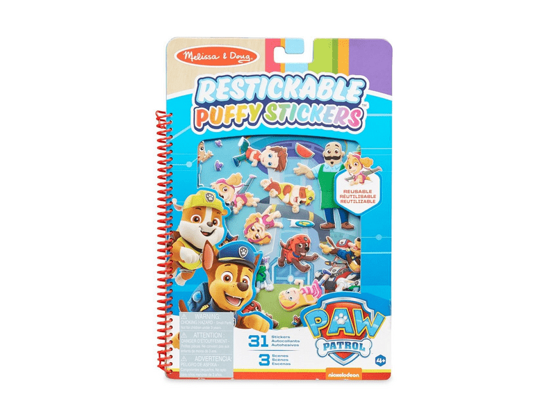 Melissa & Doug kreatív játék, pufi matrica füzet, mancs őrjárat - kaland-öböl