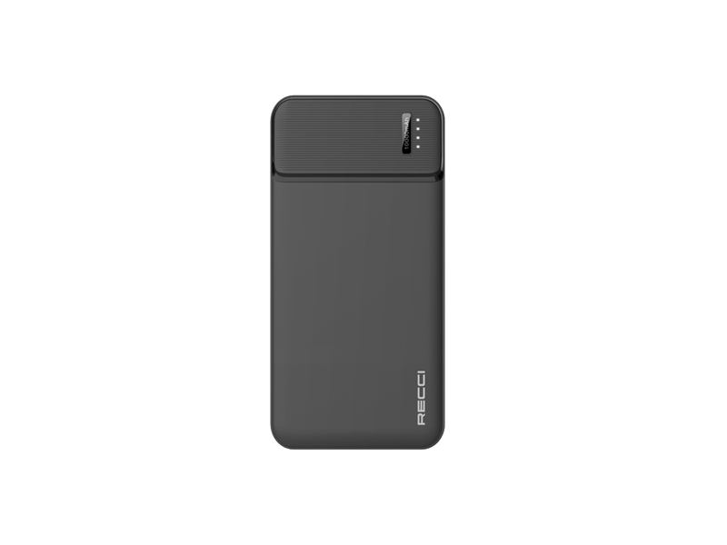 RECCI RPB-N16B TypeC 2USB Powerbank 10.000mAh, fekete