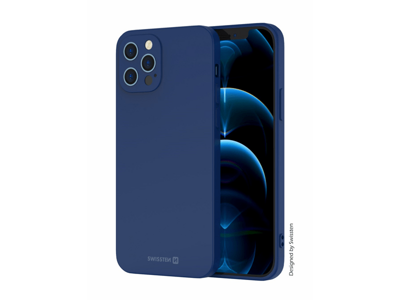 Swissten Soft Joy szilikon tok iPhone 14 Plus, kék