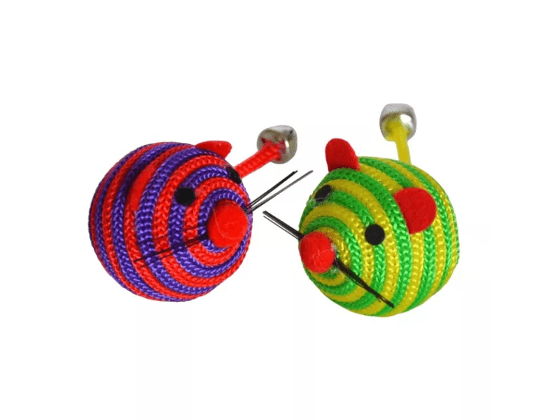 Hilton színes egér macskajáték csörgővel, 2 db (42654)