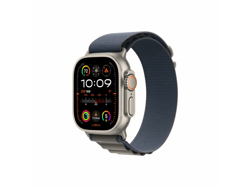 Apple Watch Ultra 2 GPS + Cellular 49 mm titántok, kék alpesi pánt M (MREP3CM/A)
