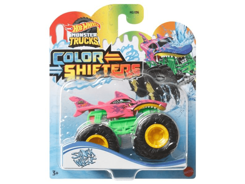 Hot Wheels: Monster Trucks Color Shifters színváltós kisautó - Shark Wreak
