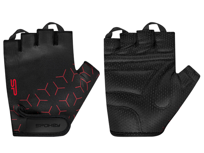 Spokey Ride red férfi kerékpár kesztyű, XL (42609)