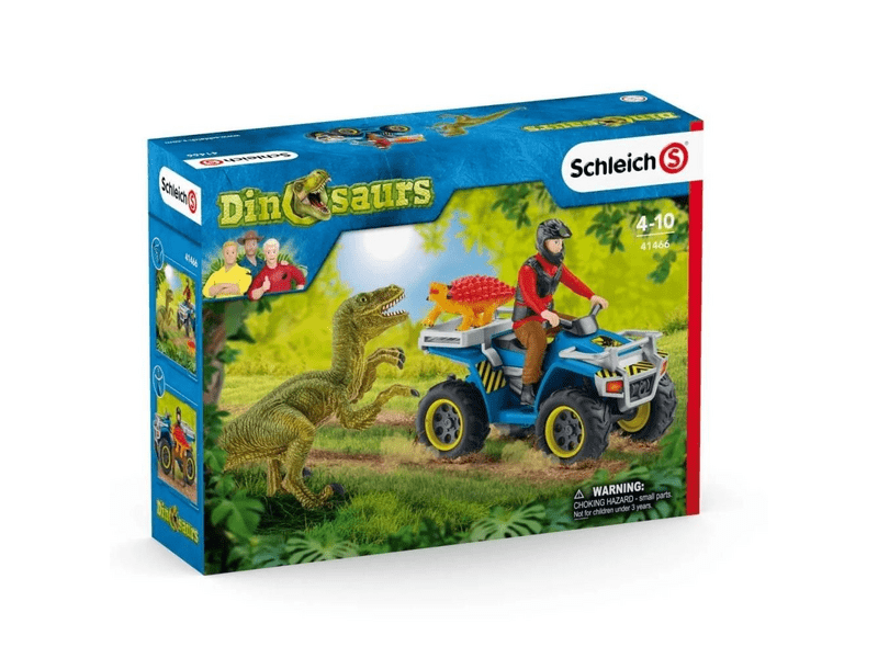 Schleich 41466 Menekülés quaddal a Velociraptor elől