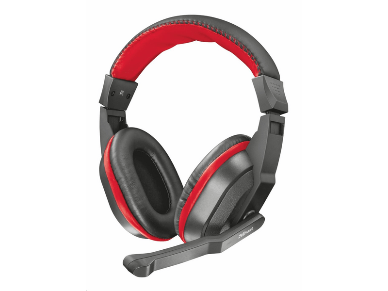 Trust Ziva gamer headset, fekete-piros (21953)