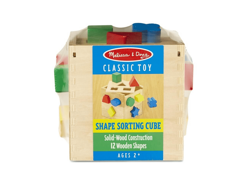 Melissa & Doug fa készségfejlesztő játék, formarendező kocka