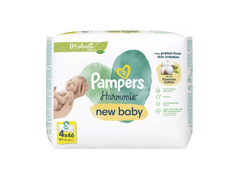 Pampers törlőkendő New Baby Harm 4x46db