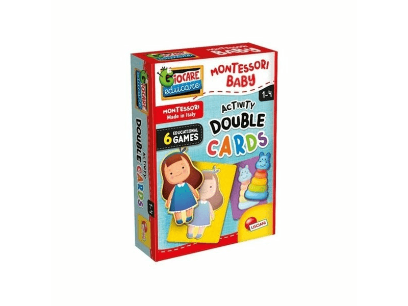 Montessori baby kézségfejlesztő játék - kétoldalas kártyák (LIS 100620)