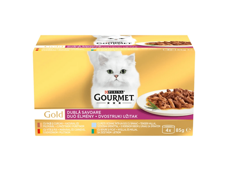 Gourmet Gold Duo Élmény felnőtt konzerv macskáknak (4x85g)