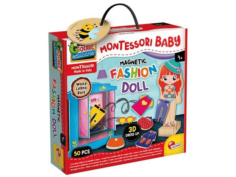 Montessori baby fa mágneses öltöztetős játék (LIS 98361)