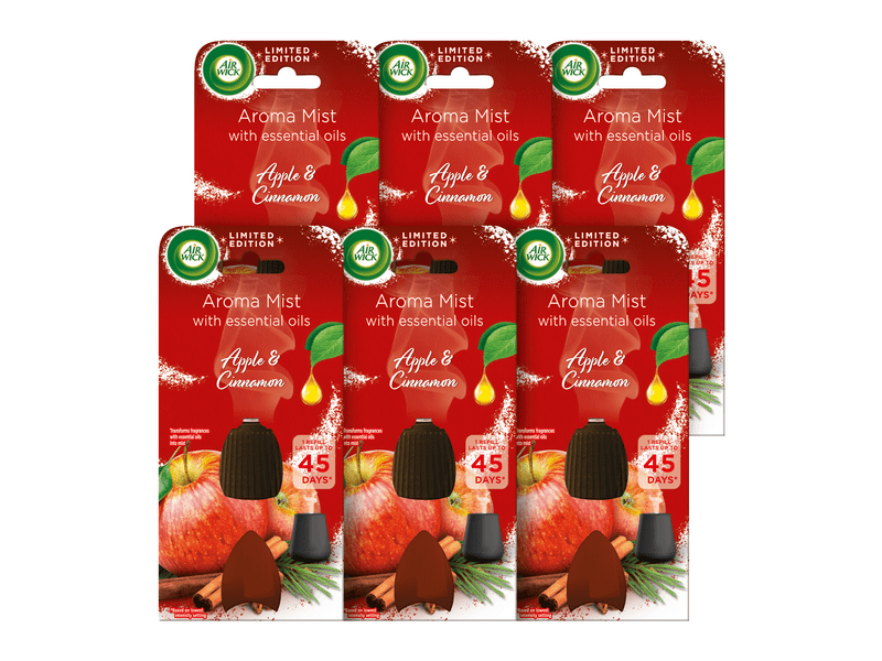 Air Wick Aroma Diffúzor utántöltő – Alma és Fahéj, 6 x 20 ml