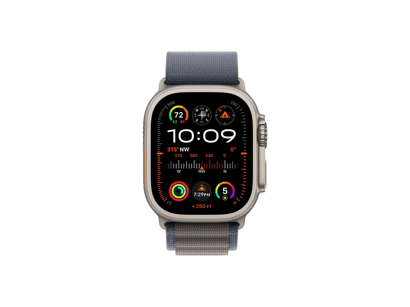 Apple Watch Ultra 2 GPS + Cellular 49 mm titántok, kék alpesi pánt M (MREP3CM/A)
