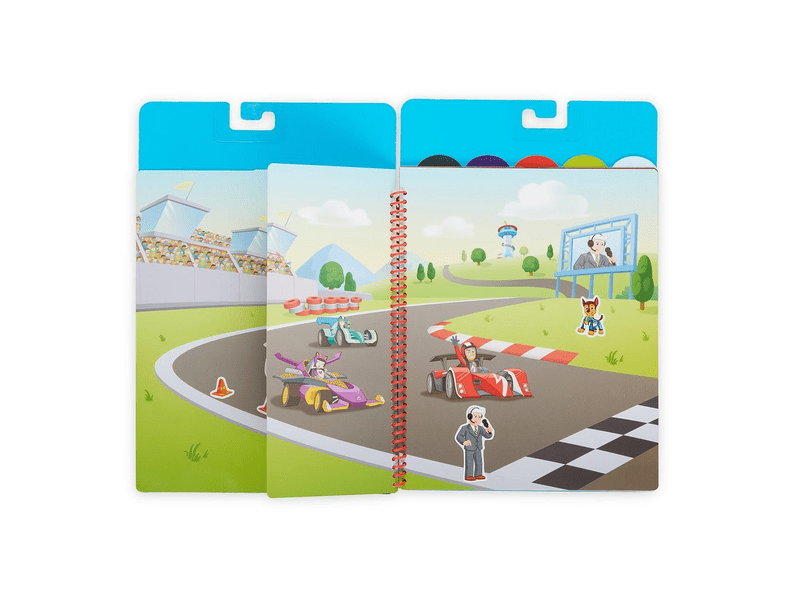 Melissa & Doug kreatív játék, újrahasználható matrica füzet, mancs őrjárat - küldetések