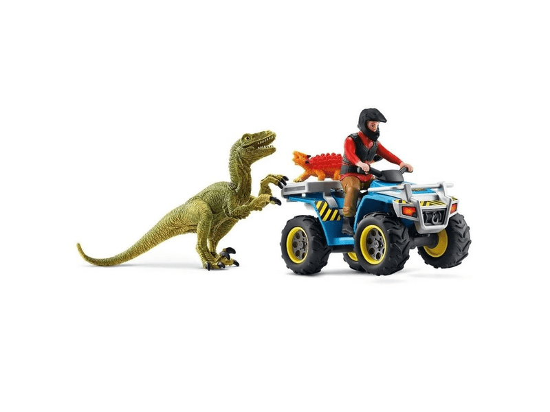 Schleich 41466 Menekülés quaddal a Velociraptor elől