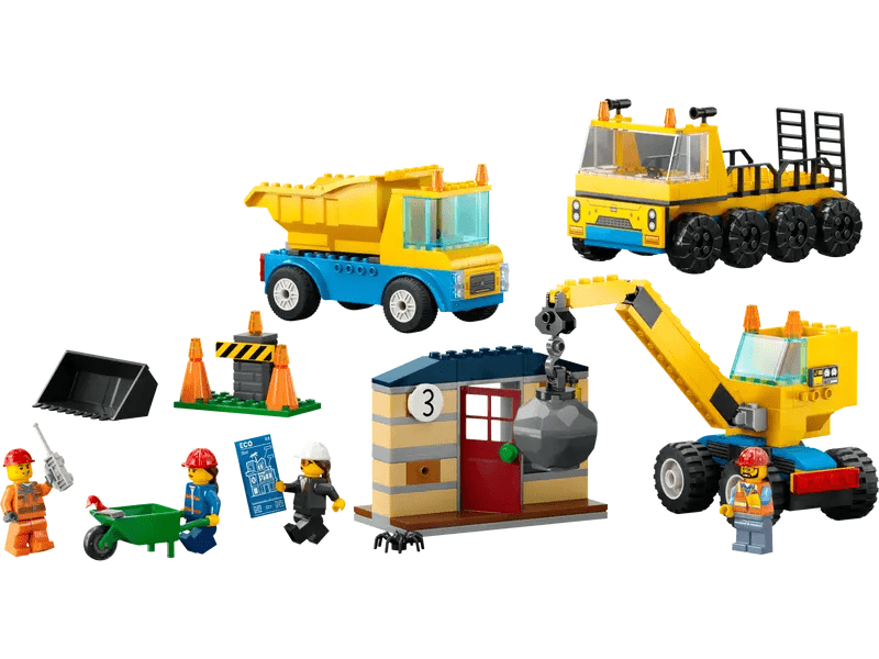 LEGO® City Építőipari teherautók és bontógolyós daru (60391)