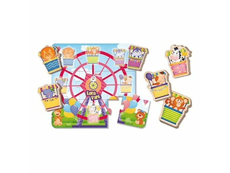 Montessori baby fa puzzle vidámpark