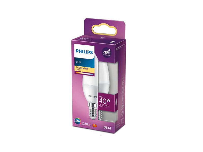 Philips LED izzó E14/40W/gyertya 212579