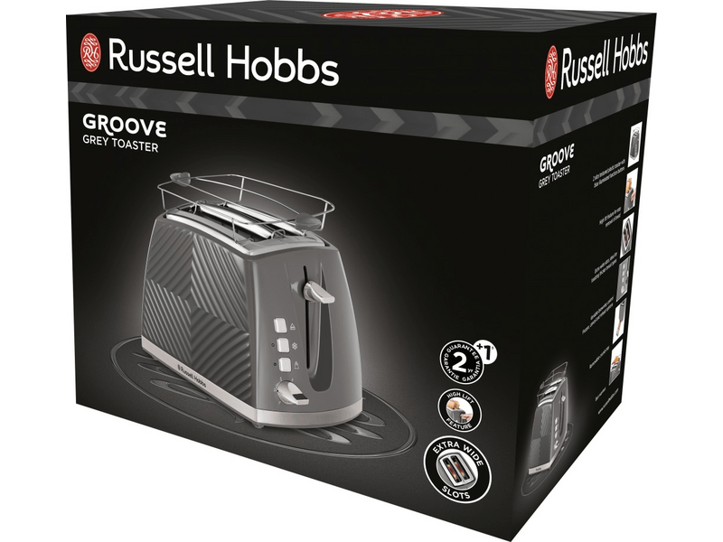Russell Hobbs 26392-56 Groove kenyérpirító - szürke