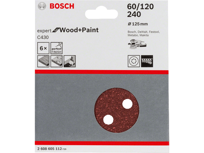 Bosch C430 Expert za drvo i boju, brusni list od 6 dijelova (2608605112)