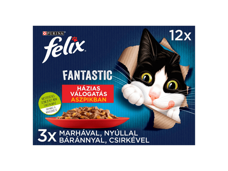Felix Házias válogatás aszpikban macskaeledel 12x85g