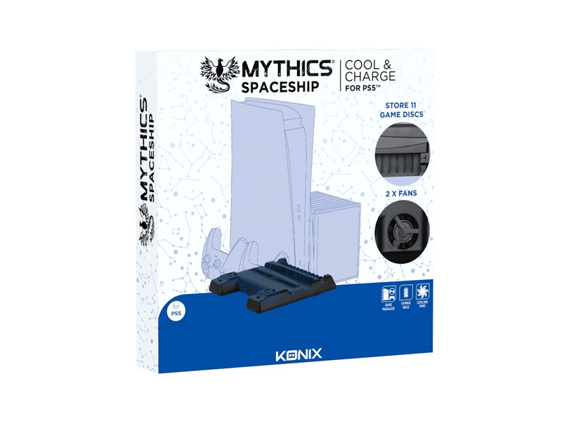 Konix - MYTHICS PS5 Konzol hűtő + Töltő állomás + Játék tartó