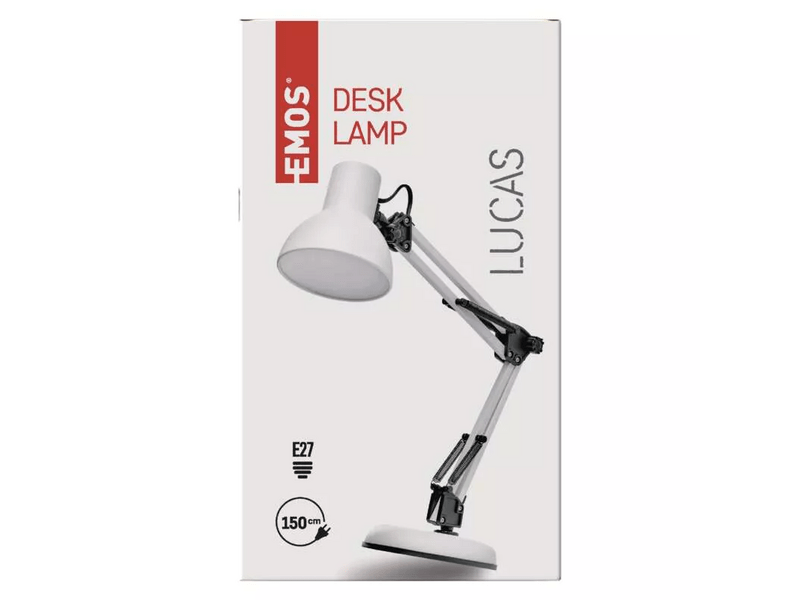 EMOS Lucas asztali lámpa E27 IP20 (Z7609W)