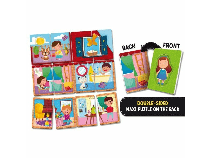 Montessori baby kézségfejlesztő játék - kétoldalas kártyák (LIS 100620)