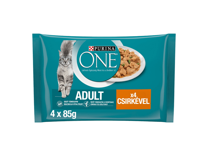 Purina one alutasak macskáknak csirke és zöldbab 4x85 g