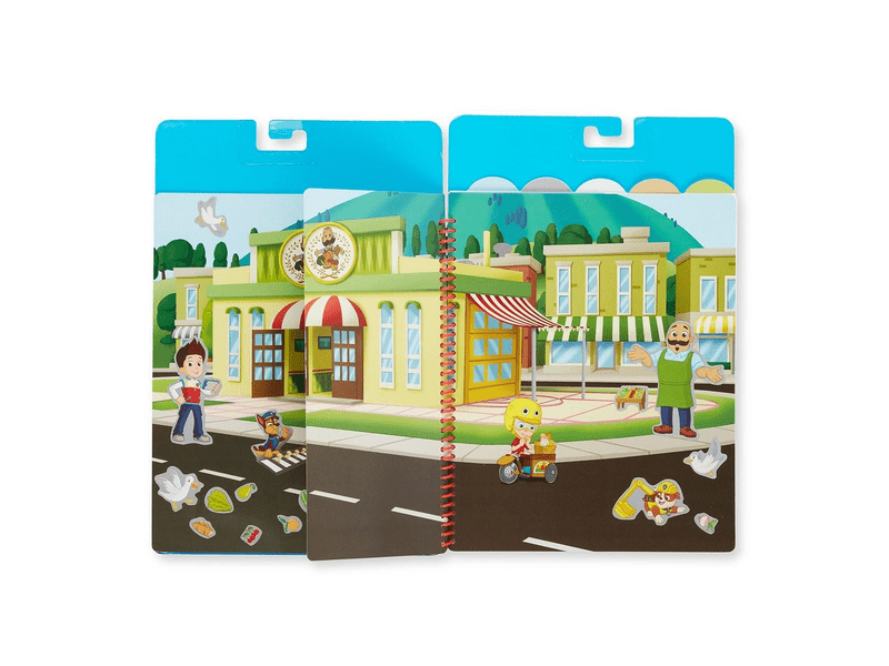 Melissa & Doug kreatív játék, újrahasználható matrica füzet, mancs őrjárat - kaland-öböl