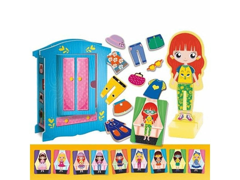 Montessori baby fa mágneses öltöztetős játék (LIS 98361)