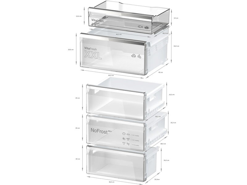 Bosch KGN39AIAT Alulfagyasztós kombinált hűtőszekrény, NoFrost