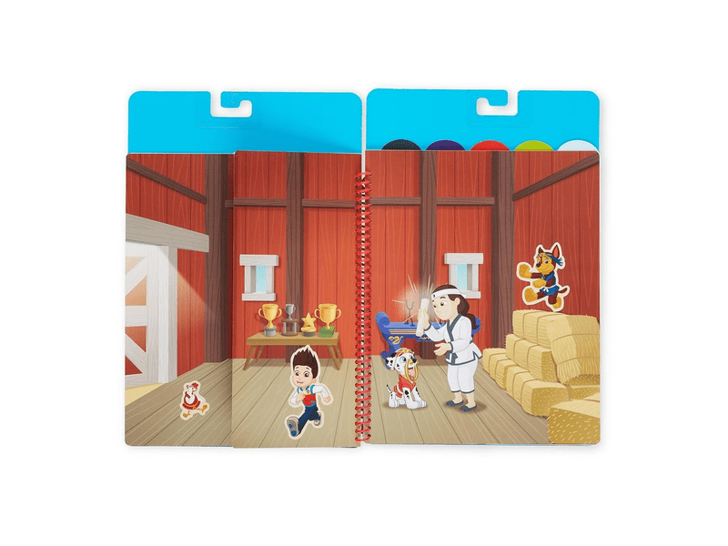 Melissa & Doug kreatív játék, újrahasználható matrica füzet, mancs őrjárat - küldetések