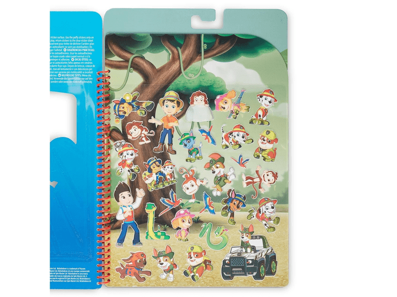 Melissa & Doug kreatív játék, pufi matrica füzet, mancs őrjárat – dzsungel