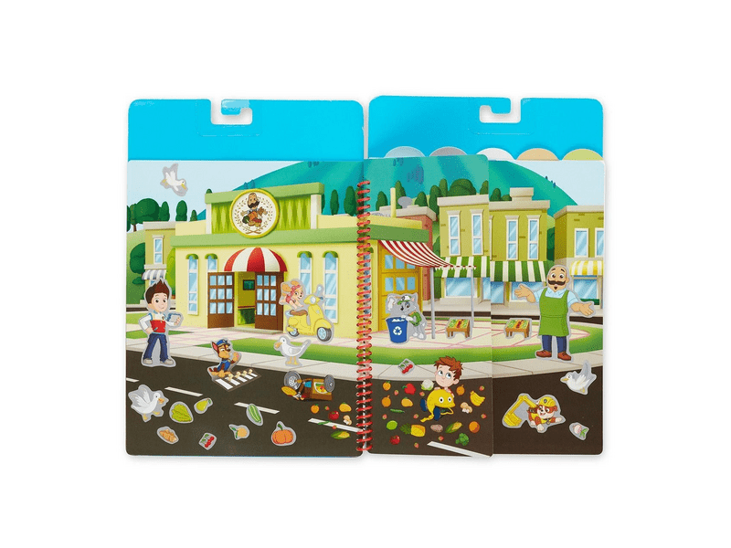 Melissa & Doug kreatív játék, újrahasználható matrica füzet, mancs őrjárat - kaland-öböl