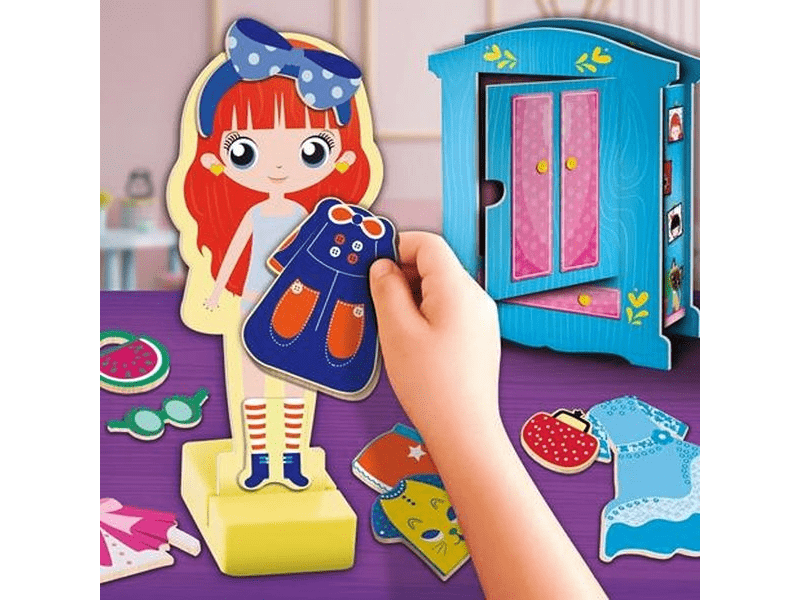 Montessori baby fa mágneses öltöztetős játék (LIS 98361)