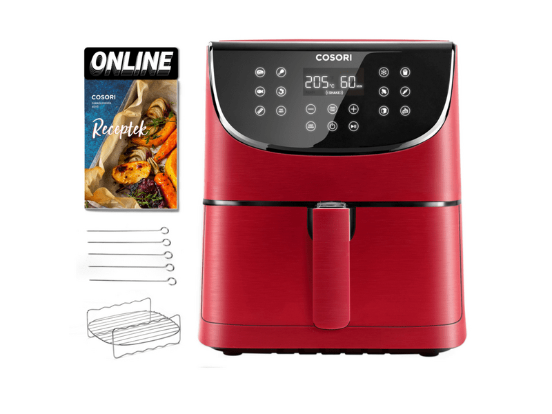 Cosori CP158-AF-RXR Premium Forrólevegős sütő, Piros