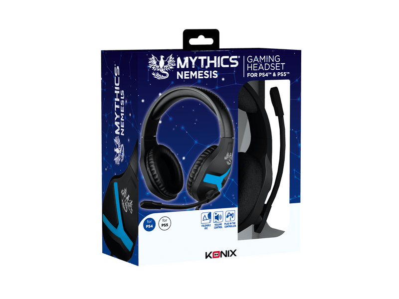 Konix - MYTHICS PS4 Gaming Fejhallgató, Fekete-kék