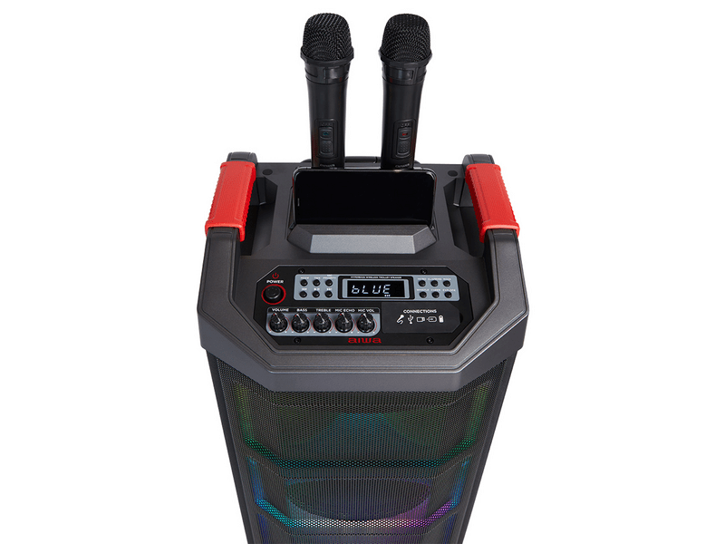 Aiwa KBTUS-710 - Nagy teljesítményű partybox + 2 mikrofon