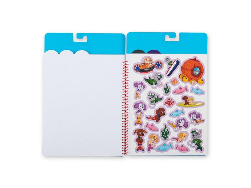 Melissa & Doug kreatív játék, újrahasználható matrica füzet, mancs őrjárat - küldetések