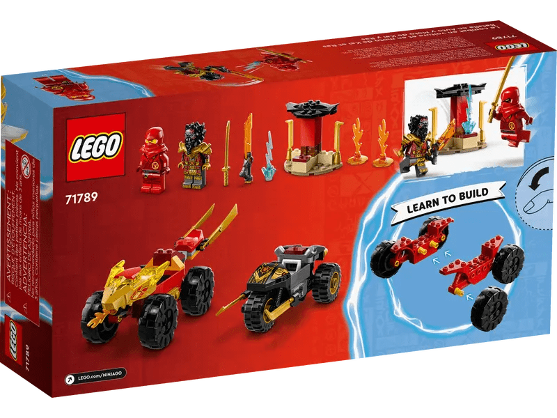 LEGO® NINJAGO® Kai és Ras autós és motoros csatája (71789)
