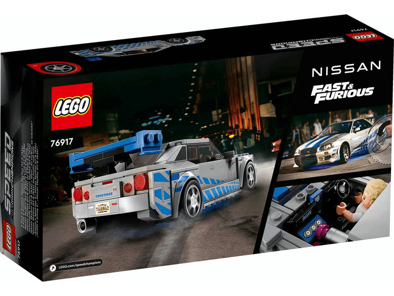 LEGO® Speed Champions 2 Fast 2 Furious Nissan Skyline GT-R (R34) (76917)