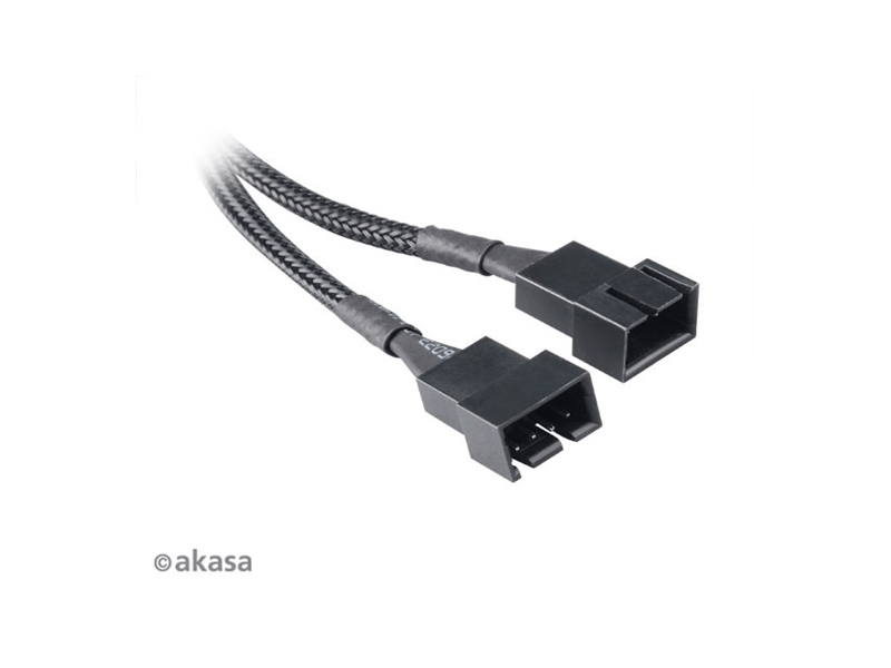 Akasa AK-CBFA04-KT04 2x 4pin PWM ventilátor kábel, 15cm