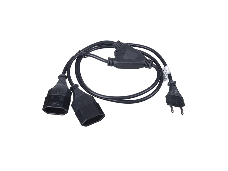 Akyga AK-RD-05A Y-alakú tápkábel, 1,2 m, fekete