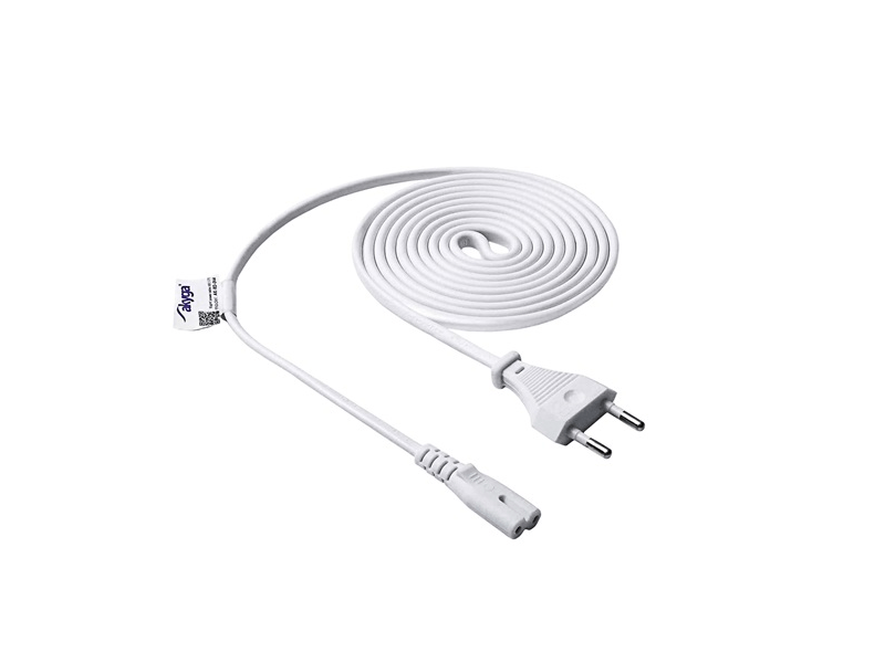 Akyga AK-RD-06A Hálózati tápkábel, 1,5m, fehér