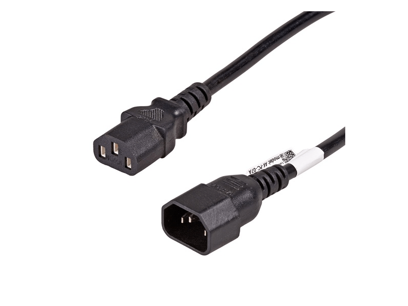 Akyga AK-PC-07A Extension tápkábel toldó, C13/C14, 3 m