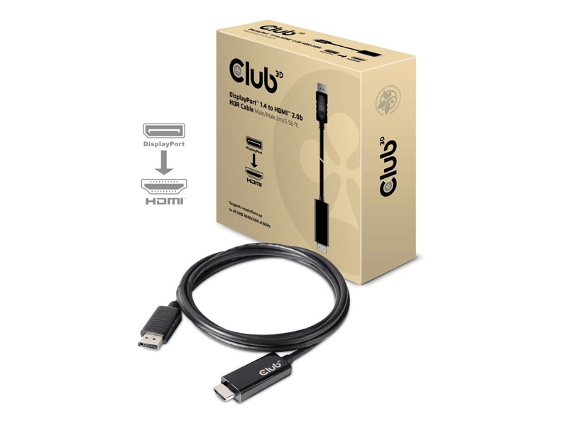 Club 3D CAC1082 DisplayPort™ 1.4 -HDMI™ 2.0b kábel, 2m