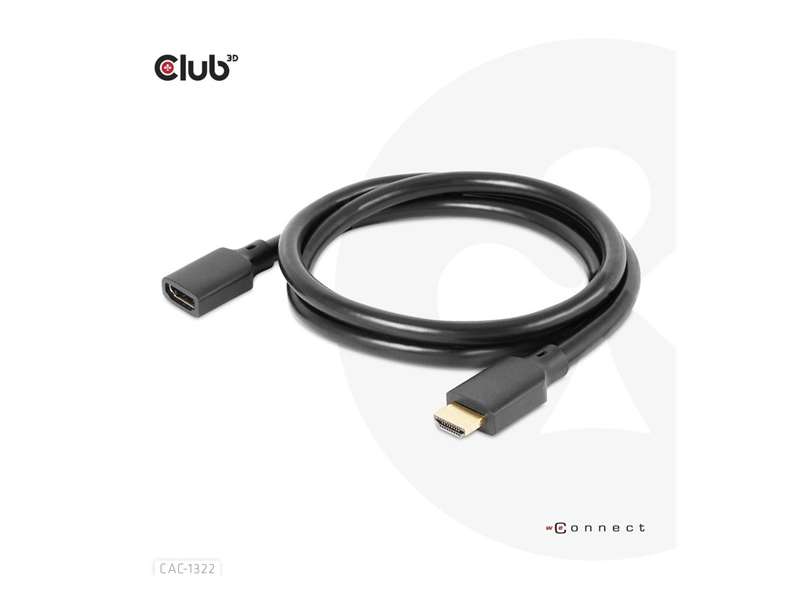 KAB Club3D High Speed HDMI 4K 120Hz 8k 60Hz Extension kábel M/F 1m/3,23ft