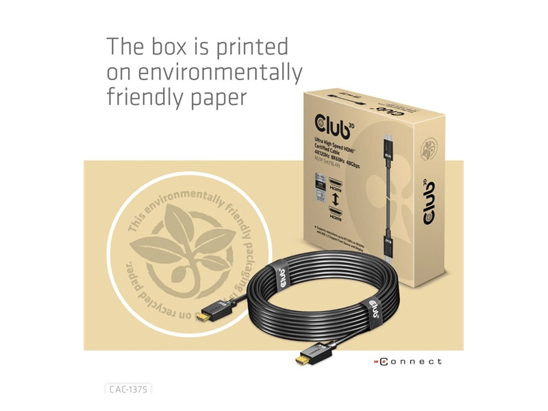 Club 3D CAC-1375 Ultra High Speed HDMI 2.1 Kábel, 5 m