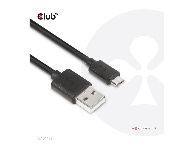 CLUB 3D CAC1408 USB 3.2 Type A - micro USB kábel, 1m