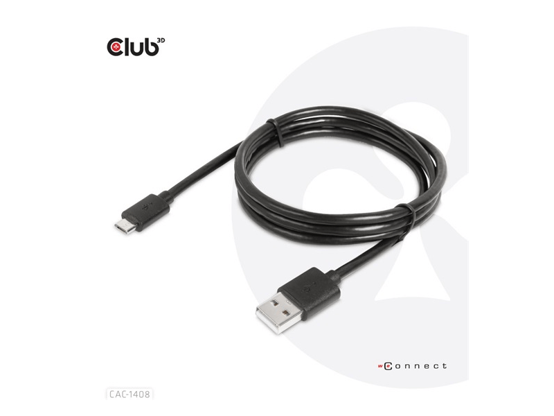 CLUB 3D CAC1408 USB 3.2 Type A - micro USB kábel, 1m